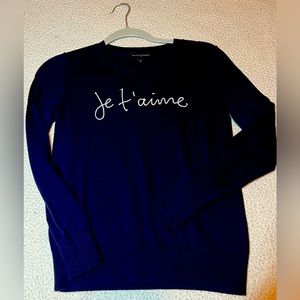 Banana Republic Sweater In French Tourist Sweater Love Sweater In Navy Blue